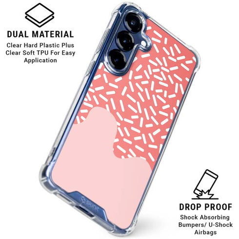 Coral Spring Sprinkles Galaxy S25 Clear Case